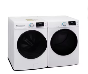 Lave-linge et sèche-linge à chargement frontal blancs, prêts pour la livraison par coursier - Product Image 1