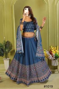 Nuevo Lanzamiento de Pawan Collections, Lehenga Choli de Algodón con Modelado Real, Reyon Pesado, Cosido, Reversible, Moderno, para Fiestas, Estilo Indio - Product Image 6