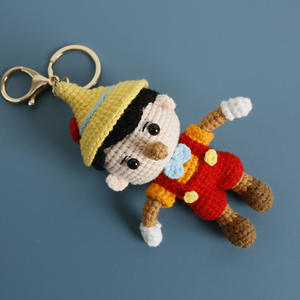 Crochet Handmade Crochet Stuffed <b>Key</b> Chain Kawaii Cartoon Anime Characters Doll <b>Key</b> <b>Ring</b> Pendant for Boys Schoolbag Keychain - Product Image 4