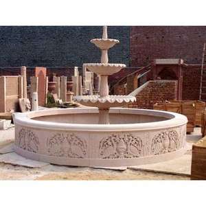 Fuente de doble cuenco hecha a mano, duradera, diseño tradicional, antiinflamable, PC + ABS, acero inoxidable, 304, elegante piscina bordada - Product Image 3