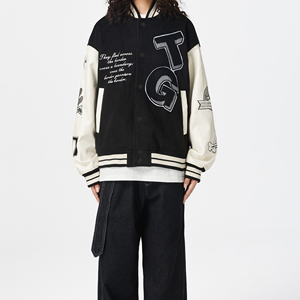 Chaquetas Varsity Personalizadas con Logotipo Bordado en Chenilla de Lana, Chaqueta Varsity Vintage para Hombre con Mangas de Cuero - Product Image 3