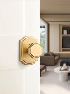 Bouton de porte design en or haut de gamme avec motif unique, parfait pour les intérieurs élégants dans les appartements, les villas et les hôtels de l'Inde - Product Image 6