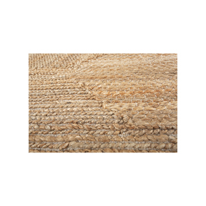 พรมปูพื้นทรงสี่เหลี่ยมผืนผ้าสีเบจน้ำตาลสไตล์คลาสสิกจาก Nomadic Threads ทำจากปอกระเจาถักทอด้วยมือ ลายเส้นนามธรรม เหมาะสำหรับตกแต่งบ้านและทางเดิน รุ่น PDJT-242 - Product Image 3