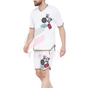Ensemble t-shirt à manches courtes et short décontracté pour homme avec logo personnalisé, séchage rapide, respirant, pour la natation - Product Image 2