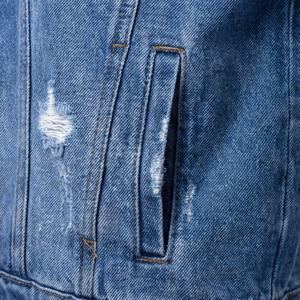 Vestes en jean respirantes sur mesure pour femmes, vêtements d'extérieur délavés, rembourrage en coton, nouvelle mode, service OEM, manteau d'hiver, streetwear - Product Image 5