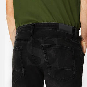 Pantalon en coton personnalisé pour hommes 100% Jeans à jambes larges tenues de style tendance pantalons pour hommes - Product Image 4