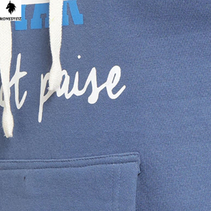 เสื้อฮู้ดดี้ผ้าฝรั่งเศสเนื้อหนักสำหรับฤดูหนาว ปักลายแบบกำหนดเอง ตกแต่งด้วยแพทช์ ผู้ชาย สไตล์ซันเฟด ประดับด้วยคริสตัล แบบดิจิทัล - Product Image 5