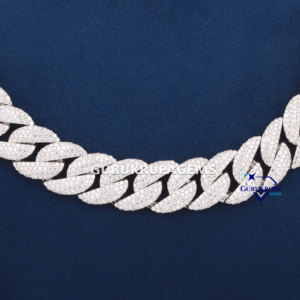 Completamente helado 22MM VVS cadena de eslabones cubanos de alta calidad 925 Plata personalizar Moissanite diamante collar de cadena cubana para ropa de fiesta - Product Image 1