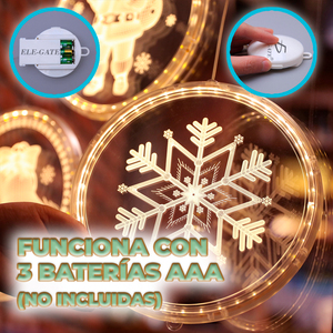 Luci a stringa natalizie da esterno a LED in acrilico trasparente con ventosa per uso interno ed esterno - Product Image 6