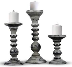 Best Handcrafted Artisan Natural <b>Wood</b> Taper Unique Base Design <b>Candle</b> <b>pillars</b> <b>Holders</b> with Organic Design for Eco-Friendly Decor - Product Image 4