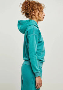 Sweat à capuche court Streetwear personnalisé pour homme, coupe classique, en molleton épais, écologique, pour l'hiver, délavé à l'acide, couleur unie - Product Image 2