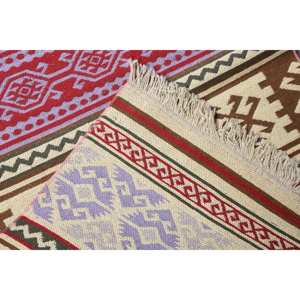 Alfombra turca vintage de 2.6x8.1 pies (80x246 cm), alfombra de lana roja con lunares - Product Image 4