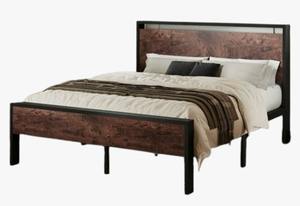 Lit à hauteur réglable de style moderne et écologique KRISHNA INTERNATIONAL, en bois massif et fer, style antique, confortable - Product Image 2