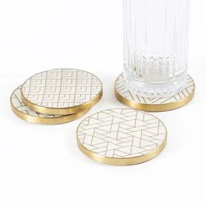 Sous-verres en pierre de marbre de conception moderne de qualité supérieure pour des tapis et des tampons utilisation de restaurant de bureau à domicile - Product Image 5