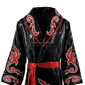 Fabricant de robes de boxe, robe de cérémonie à capuche en satin personnalisée, fournisseur en gros, qualité supérieure - Product Image 3
