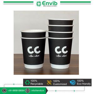 Taza de papel Kraft de doble pared reciclable desechable de la mejor calidad, 8oz, servicio de bebidas frías y calientes, diseño de resistencia al calor - Product Image 6