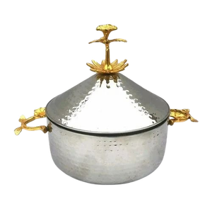 Nuevas ollas metálicas para comida caliente, de la mejor calidad, hechas a mano, de lujo, con forma redonda, para mesa, ollas de cocina en venta a bajo precio. - Product Image 1