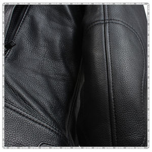 Chaqueta de cuero de moto de Nivel 2 aprobada por CE para mujer, protectores aprobados por CE, forro de malla fija, forro de termolita de invierno. - Product Image 4