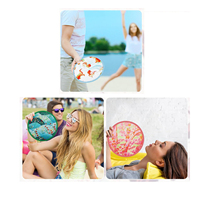 Éventail pliant rond vintage japonais personnalisé, éventail pliant portable à sublimation, disque volant pliable en nylon, éventail rond à main