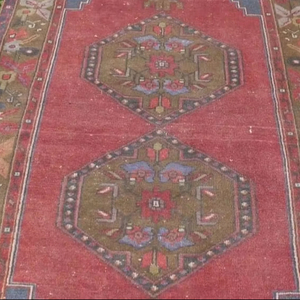 Tapis vintage Oushak noué à la main 8x10, tapis coloré pour chambre à coucher, cuisine, chambre d'enfant, autres espaces - Product Image 1