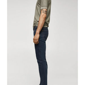 Jeans en denim délavé pour homme, coupe droite, respirant, de haute qualité, épais, décontracté, confortable, pour le sport et le fitness - Product Image 6