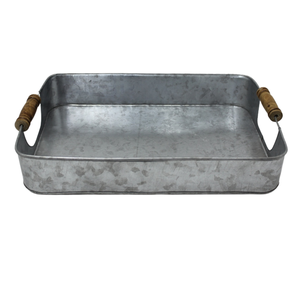 ถาดเสิร์ฟอาหารดีไซน์ทันสมัยถาดเหล็กออกซิเดสสีเทาสำหรับตกแต่งบ้านร้านอาหารและงานแต่งงาน - Product Image 1