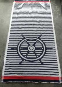 Vente en gros de serviettes de plage de luxe pour le bain 100% coton éponge velours tissé personnalisé Jacquard floral teint doux inspiré pour - Product Image 6