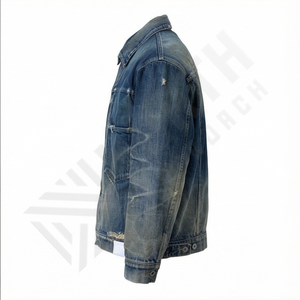 Veste en jean pour homme personnalisée, veste en jean décontractée unie, vente chaude, veste en jean élégante pour homme, veste décontractée pour adultes - Product Image 3