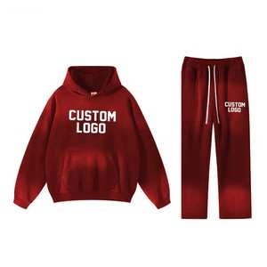 Survêtement délavé à l'acide du meilleur fabricant pour hommes, combinaison de jogging à capuche avec patchs brodés, prix bon marché avec logo solide d'hiver direct d'usine - Product Image 5