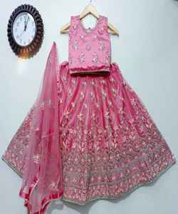 Nuevos y atractivos niños Lehenga Choli Heavy bordado trabajo último diseñador con Dupatta listo para ropa de niños indios Shalwar Kameez - Product Image 5