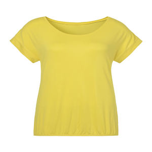 Camiseta de tela de Jersey de algodón 100% informal transpirable para mujer, cómoda, ligera, de tendencia, superventas, con precio al por mayor - Product Image 1