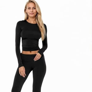 Leggings de sport pour femmes, taille haute, contrôle du ventre, yoga, entraînement, pantalon de gym, extensible, coupe ajustée, respirant, coton doux, confortable à porter - Product Image 1