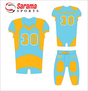 2022 Nouvelle arrivée Maillots de football américain sur mesure avec nom et numérotation du joueur en sergé, - Product Image 2