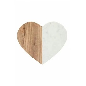 Lot de 4 sous-verres en marbre en forme de cœur au design moderne de haute qualité, tapis de décoration de table en résine pour la maison - Product Image 4