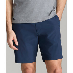 กางเกงขาสั้นลำลองสำหรับผู้ชายผ้าฝ้าย100% เอวสูงระบายอากาศได้ดีเป็นมิตรกับสิ่งแวดล้อมสีทึบมีตัวเลือกโลโก้ที่ทันสมัยในชีวิตประจำวัน - Product Image 4