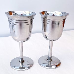 Gobelet à vin en acier inoxydable et en métal de dernière génération, gobelet à whisky, verre argenté pour la maison et l'hôtel, logo personnalisé, utilisation pour les fêtes - Product Image 2