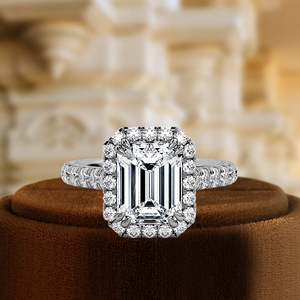 Anillo de compromiso de diamante cultivado en laboratorio de corte esmeralda de 1ct, ajuste de Punta clásica, oro amarillo de 14K, regalo de boda cristiano certificado IGI - Product Image 5