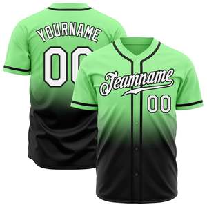 Personalizado sublimado XXL/XXXL camisetas de béisbol ropa deportiva nombre del equipo Logo número impresión mujeres hombres poliéster deportes uniforme chaquetas - Product Image 1