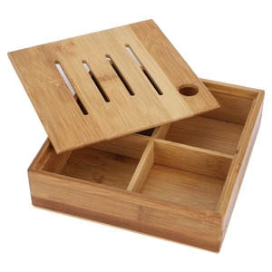 Boîte à collation en bambou avec 4 compartiments Boîte en bambou faite à la main Décoration de table pour la maison naturelle écologique Vente en gros du Vietnam - Product Image 2