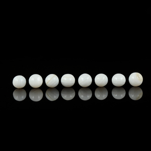 Perles naturelles de nacre en vrac, forme boule, couleur blanche, 6 mm, cabochons taillés, certifiées par un tiers, prix d'usine, fournisseur en gros - Product Image 2