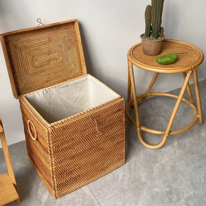 Cheap Price for Retailers Rattan Baskets with Cotton Liner Woven Wicker Basket for Home Decoration <b>Kids</b> & <b>Teen</b> <b>Storage</b> Baskets - Product Image 1