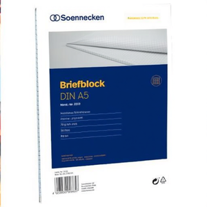 สมุดจดบันทึก DIN A5 แบบสี่เหลี่ยม 70 กรัม/ตร.ม. สีขาว 50 แผ่น SOENNECKEN - Product Image 3
