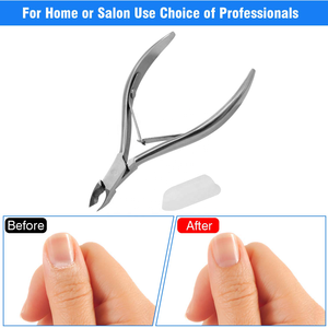Professional Manual Stainless Steel <b>Cuticle</b> Trimmer Nippers Nail <b>Cutter</b> Remover for Manicure & Pedicure Fingernails & Toenails - Product Image 3