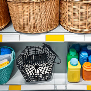 Cesto in Plastica Nera Well Home con Set di Mollette per Organizzazione e Conservazione della Biancheria - Product Image 4