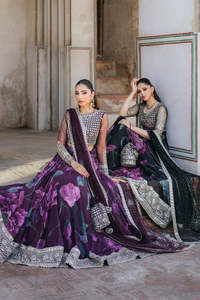 Modern Anarkali Chiffon Embroidered Acrylic Lehenga Choli Maxi Dress Long Sleeve Stylish Embellishment Wrinkle-Free Women Party - Product Image 5