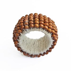 แหวนผ้าเช็ดปากทำจากไม้ธรรมชาติทำด้วยมือสำหรับการสังสรรค์ในครอบครัวและของตกแต่งงานปาร์ตี้เหมาะสำหรับโต๊ะอาหาร - Product Image 2