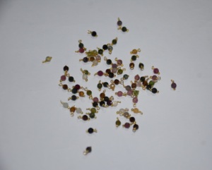 Beautiful Natural Tourmaline single wire wrapped beads. Gemstone Dangle Single Wire Beads for Jewelry Making, <b>Rosary</b> parts - Product Image 5