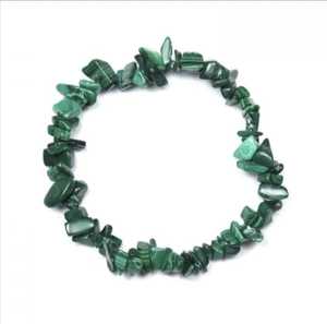 สร้อยข้อมือหินคริสตัลขัดเงาลายหินมาลาฮีทแกะสลักสีเขียวสำหรับเป็นของขวัญ - Product Image 1