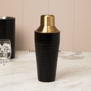 Coctelera moderna de alta resistencia Color plata con tapa y tapa de Color marrón Forma redonda Bar Ware Accesorios Suministros para bebidas - Product Image 3
