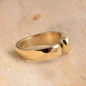 Minimalist <b>Open</b> Brass <b>Ring</b> 18k Gold Plated Band Wholesale <b>Ring</b> For Men's - Product Image 2